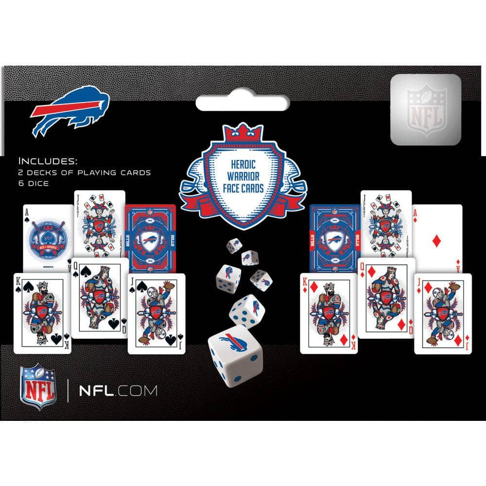 Buffalo Bills 2-Pack Playing Cards and Dice Set