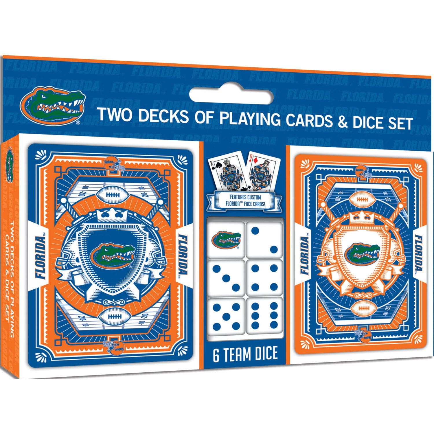 Florida Gators 2-Pack Playing Cards and Dice Set - Sports Gifts, Sports Memorabilia, Sports Collectibles, Fan Shop