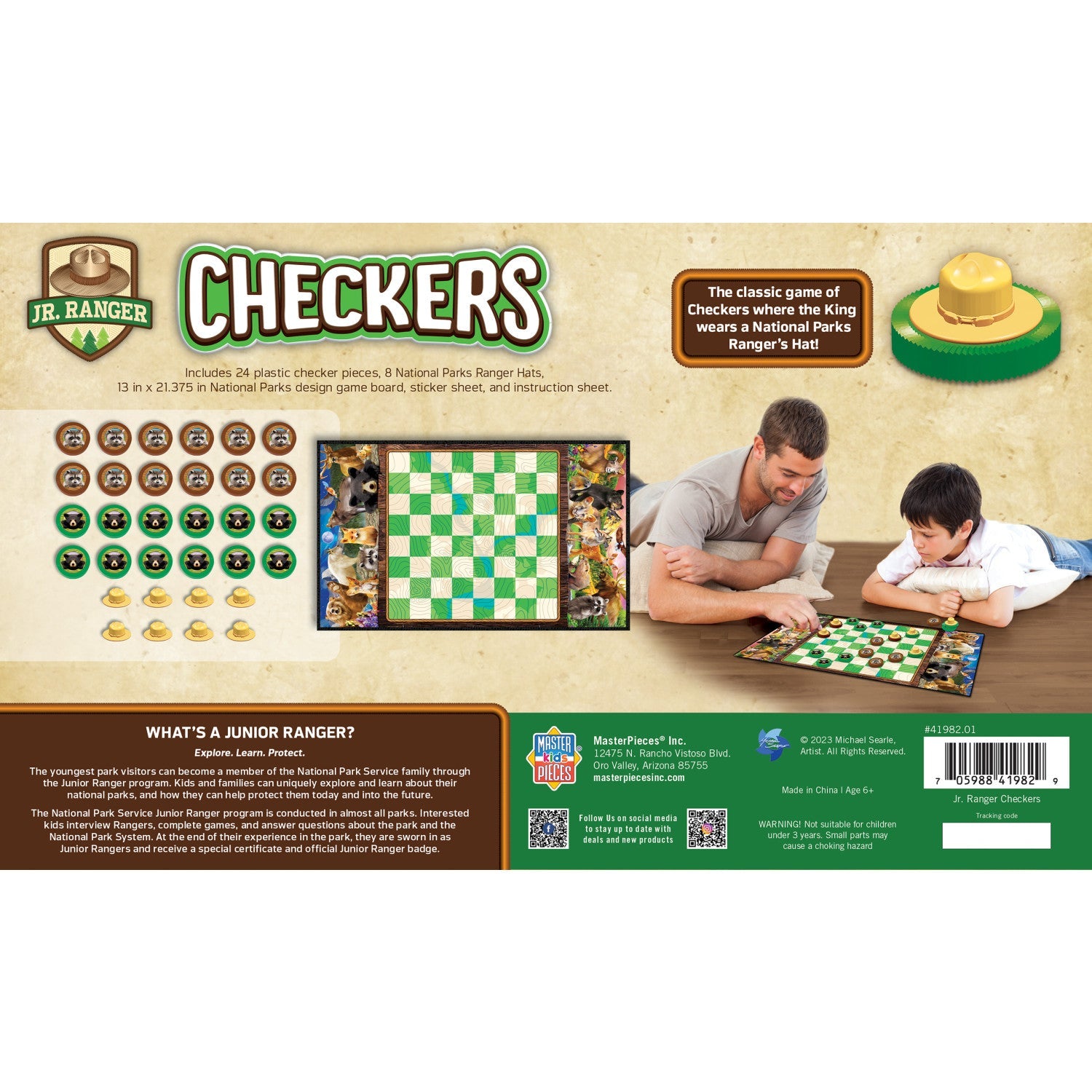 Jr. Ranger Checkers Board Game - 757 Sports Collectibles
