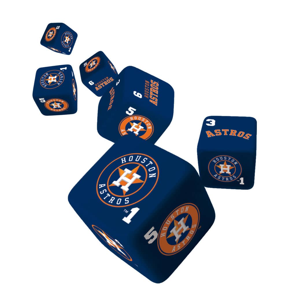 Houston Astros Themed Dice Set - Sports Gifts, Sports Memorabilia, Sports Collectibles, Fan Shop