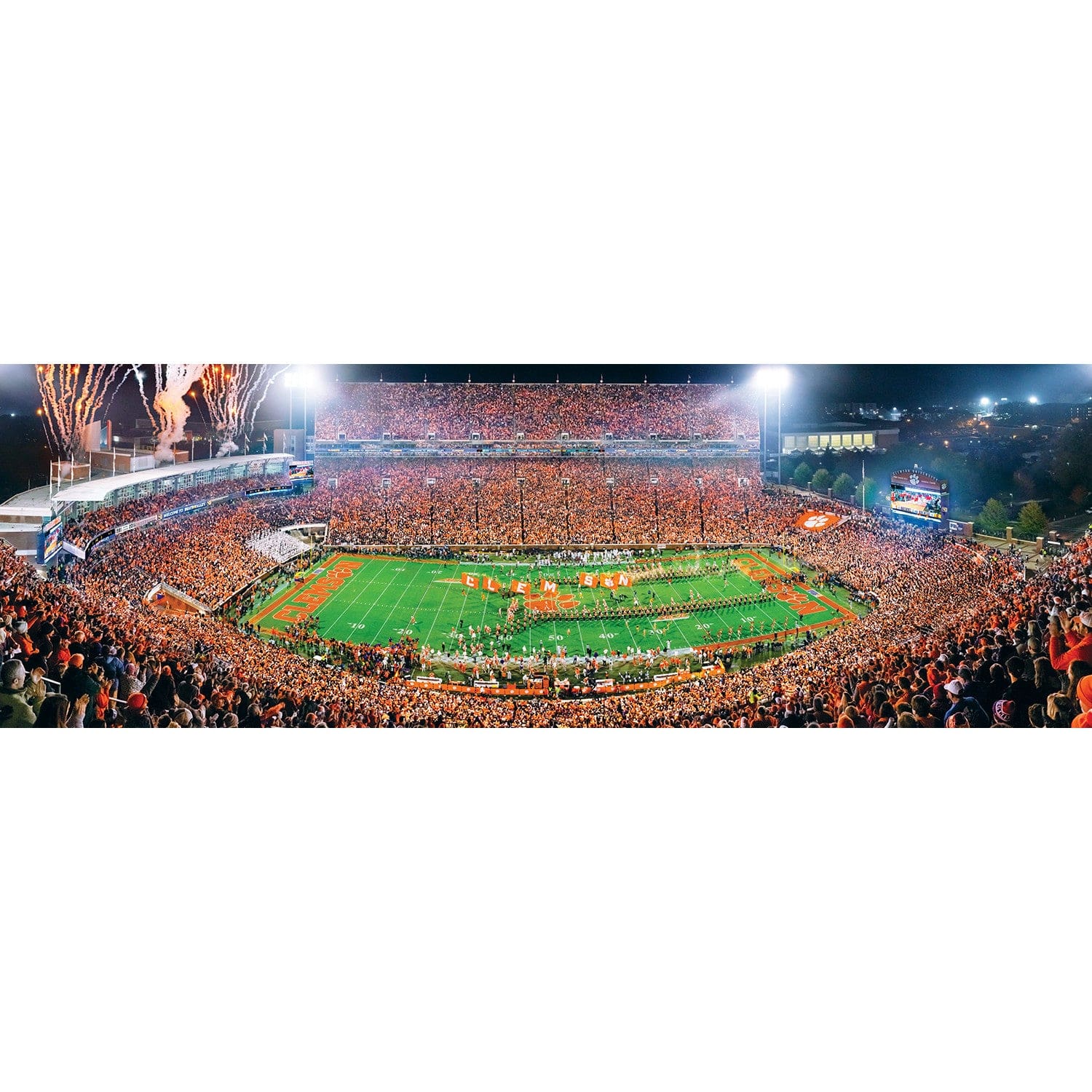 Clemson Tigers 1000 Piece Panoramic Jigsaw Puzzle - Center View - Sports Gifts, Sports Memorabilia, Sports Collectibles, Fan Shop