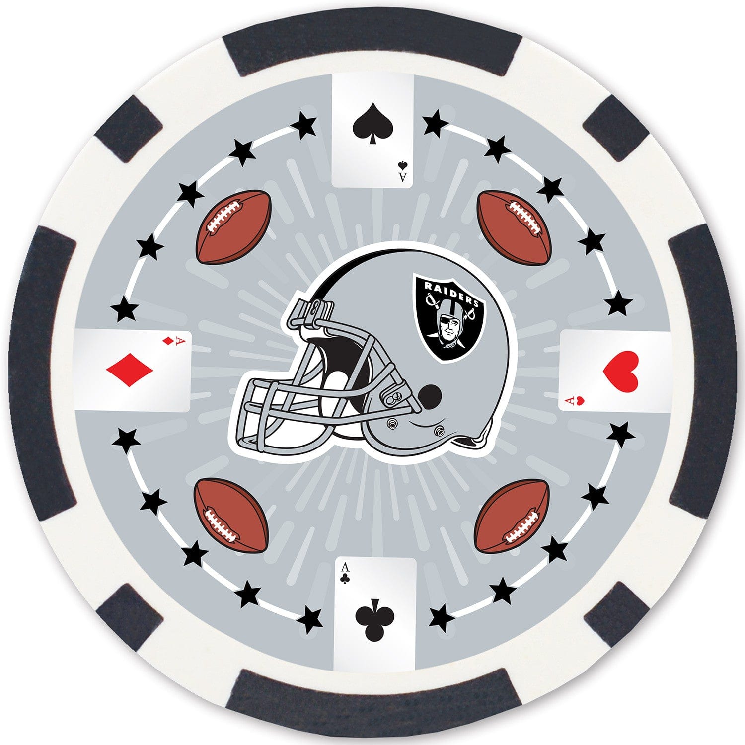 Las Vegas Raiders 100-Piece Poker Chip Set