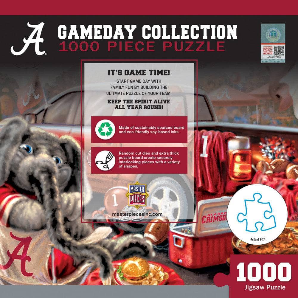 Alabama Crimson Tide Gameday 1000 Piece Jigsaw Puzzle - Sports Gifts, Sports Memorabilia, Sports Collectibles, Fan Shop