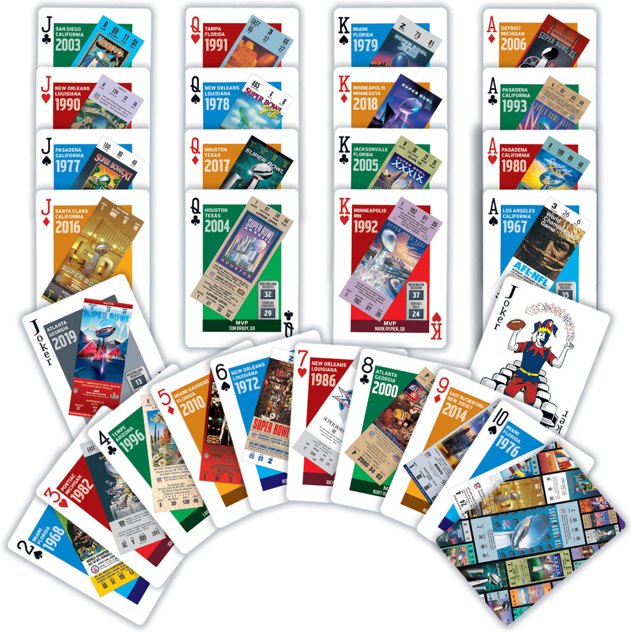 NFL Super Bowl Playing Cards - 54 Card Deck