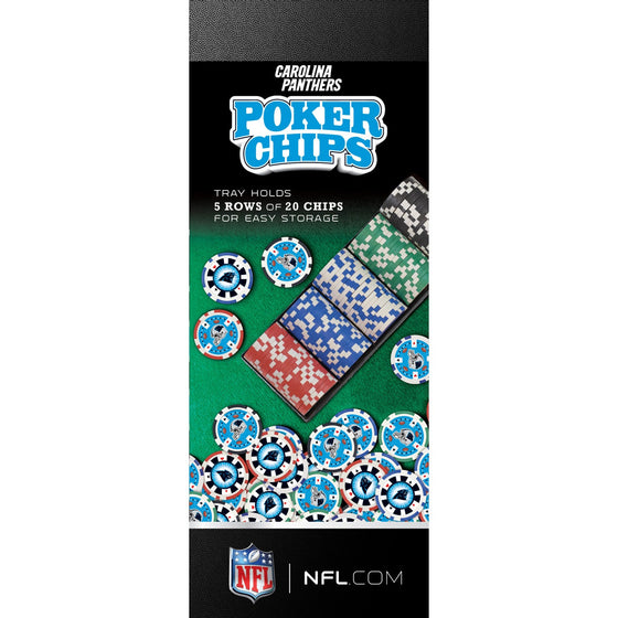 Carolina Panthers 100 Piece Poker Chips - 757 Sports Collectibles