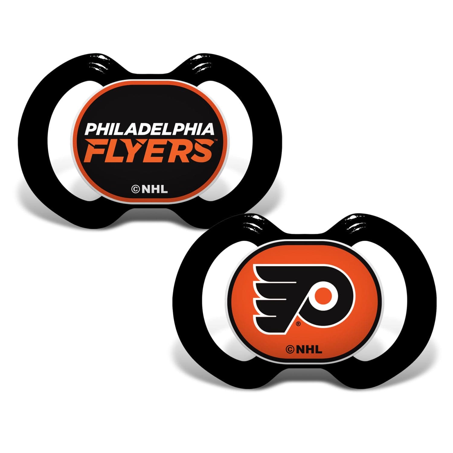 Philadelphia Flyers Pacifier Set - 2-Pack - Sports Gifts, Sports Memorabilia, Sports Collectibles, Fan Shop