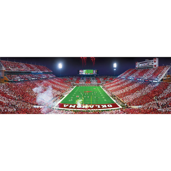 Oklahoma Sooners - 1000 Piece Panoramic Jigsaw Puzzle - End View - 757 Sports Collectibles