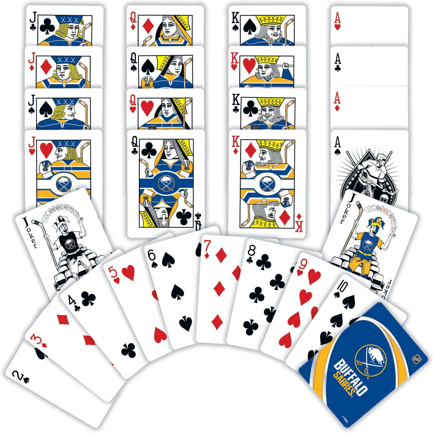 Buffalo Sabres 54-Card Deck Playing Cards - Sports Gifts, Sports Memorabilia, Sports Collectibles, Fan Shop