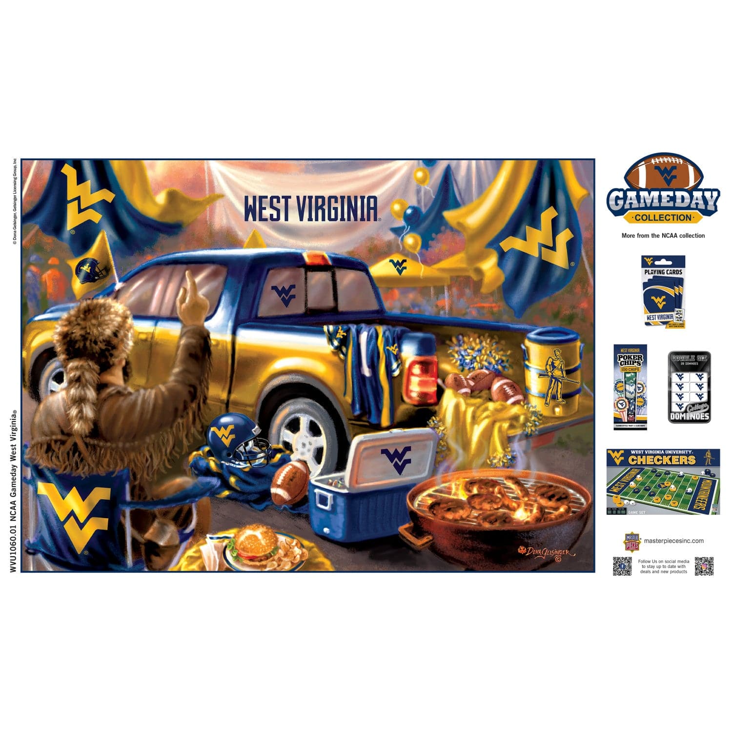 West Virginia Mountaineers Gameday 1000 Piece Jigsaw Puzzle - Sports Gifts, Sports Memorabilia, Sports Collectibles, Fan Shop