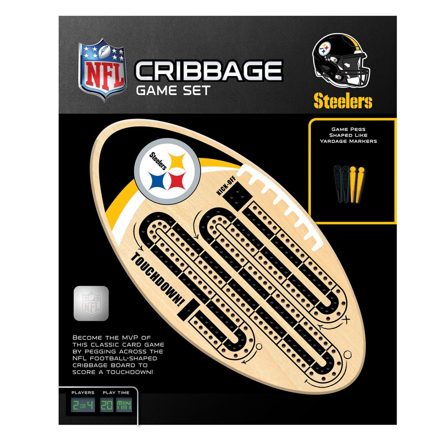 Pittsburgh Steelers Cribbage Board Game