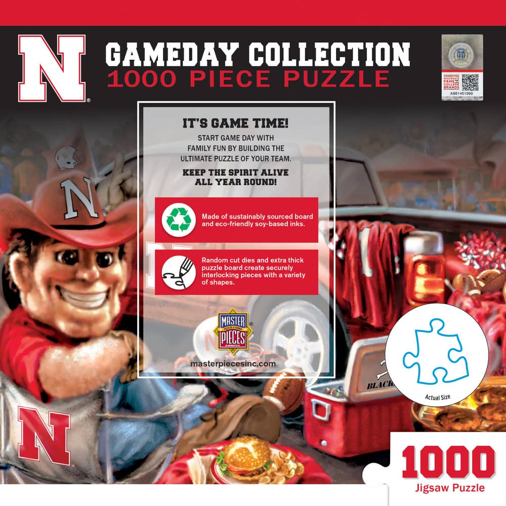 Nebraska Cornhuskers Gameday 1000 Piece Jigsaw Puzzle - Sports Gifts, Sports Memorabilia, Sports Collectibles, Fan Shop
