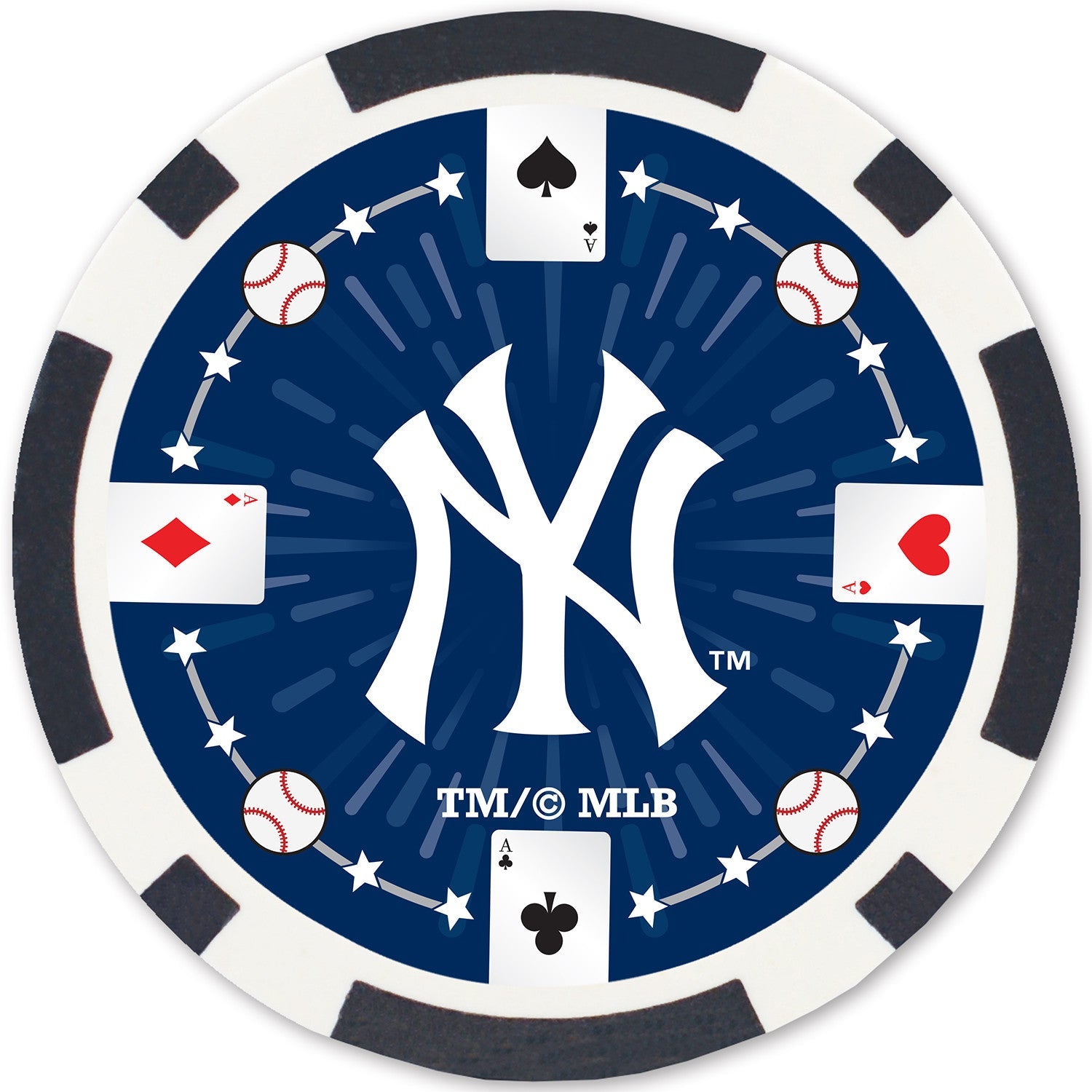 New York Yankees 100 Piece Poker Chips - 757 Sports Collectibles