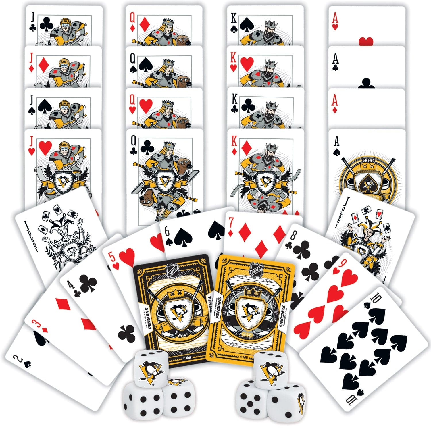 Pittsburgh Penguins 2-Pack Playing Cards and Dice Set - Sports Gifts, Sports Memorabilia, Sports Collectibles, Fan Shop
