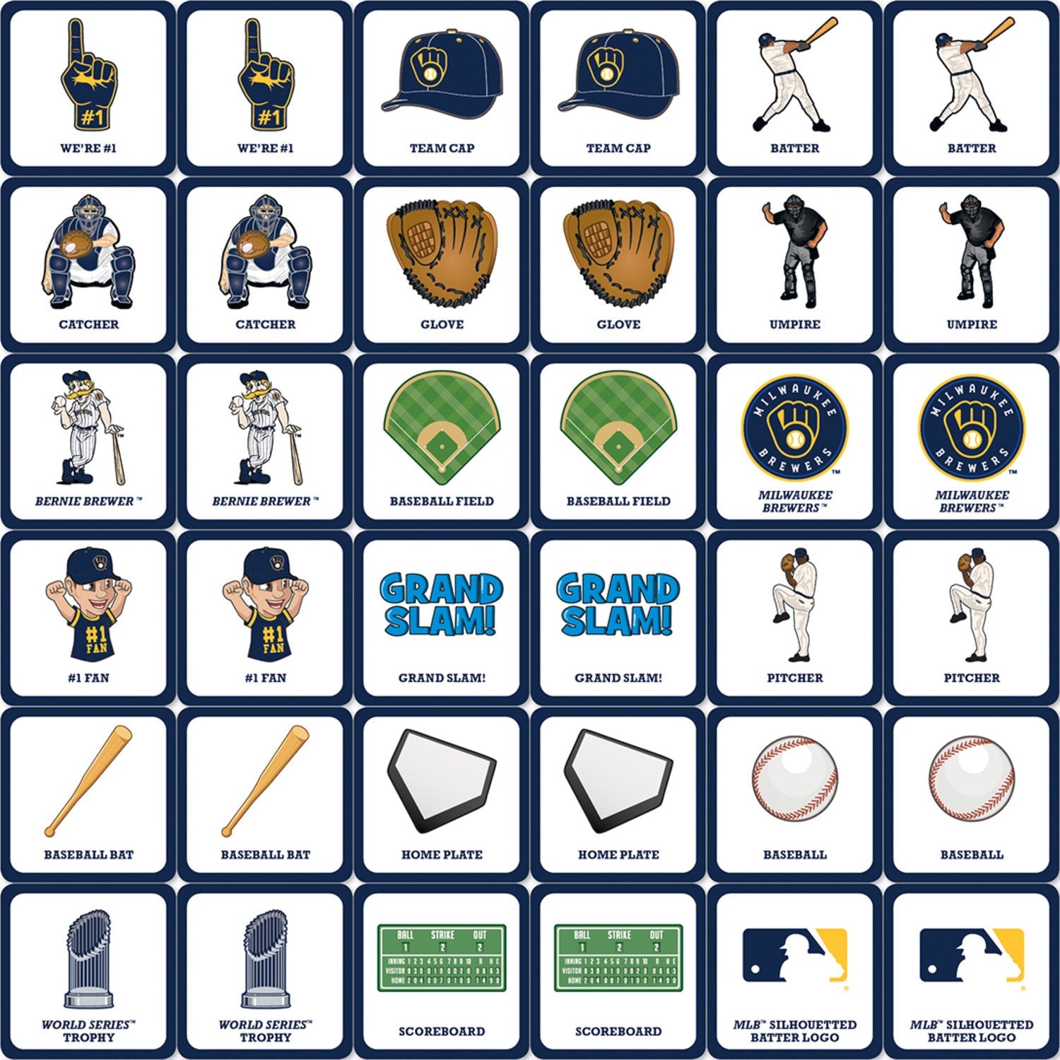Milwaukee Brewers Matching Game - 757 Sports Collectibles