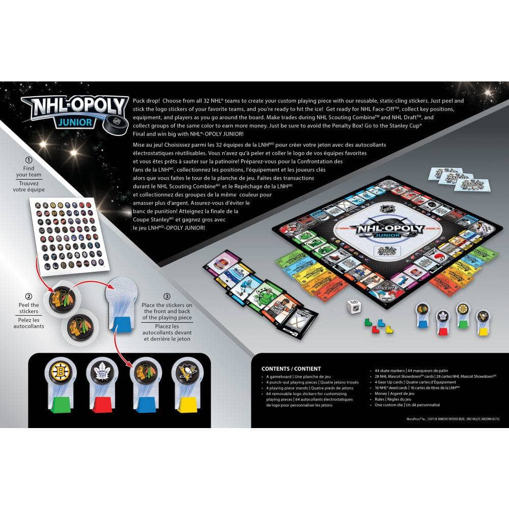 NHL Opoly Junior: The Ultimate Hockey Board Game for Kids - Sports Gifts, Sports Memorabilia, Sports Collectibles, Fan Shop
