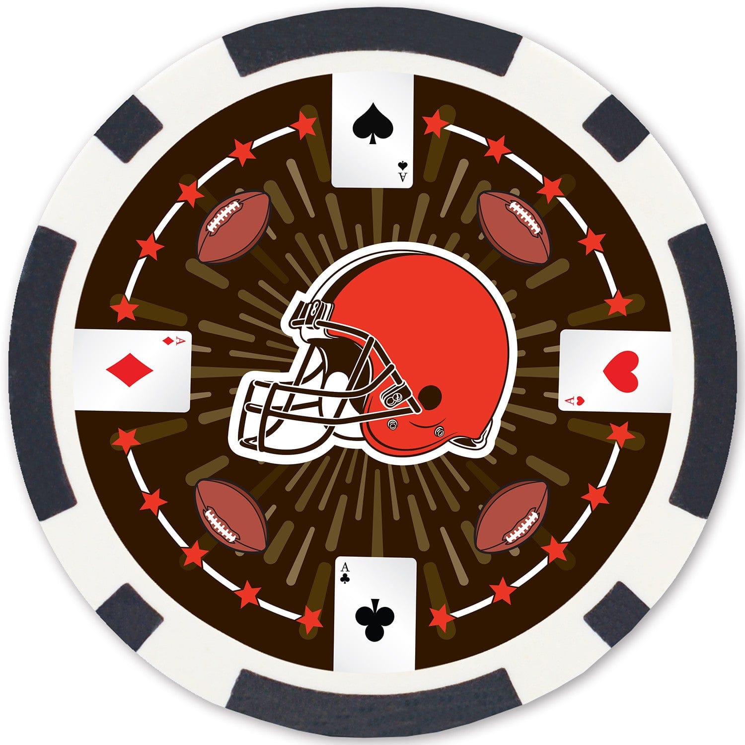 Cleveland Browns 100-Piece Poker Chip Set - Sports Gifts, Sports Memorabilia, Sports Collectibles, Fan Shop