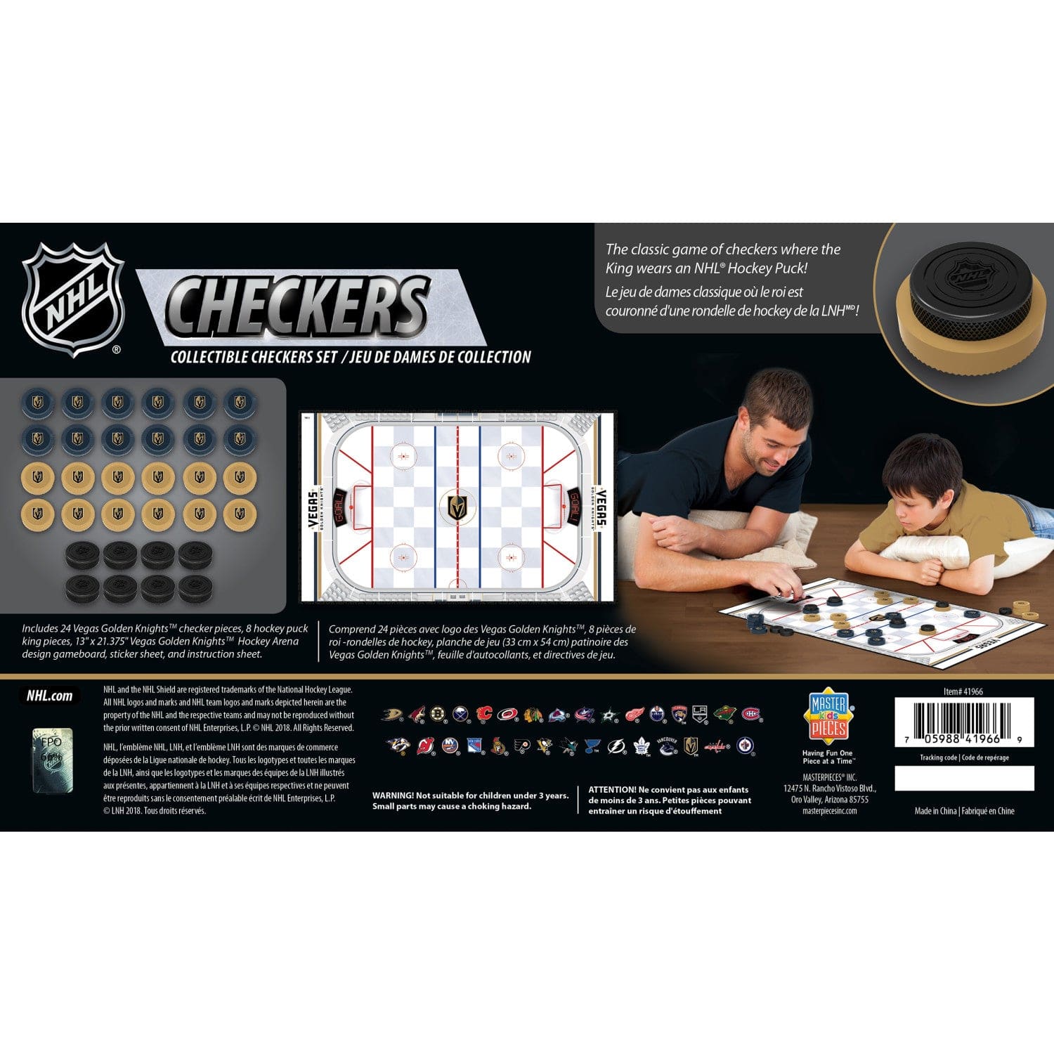 Las Vegas Golden Knights Checkers Game Set - Sports Gifts, Sports Memorabilia, Sports Collectibles, Fan Shop