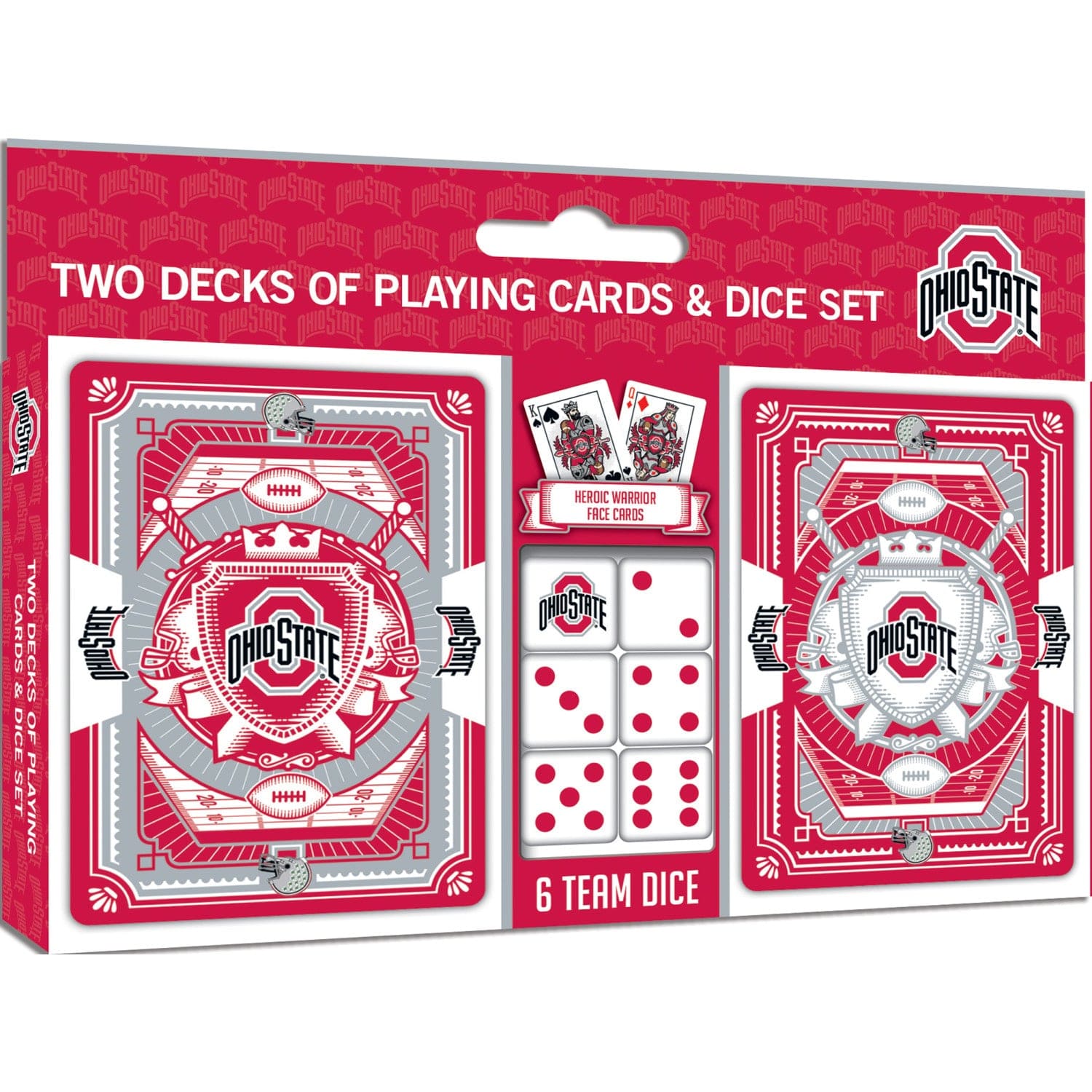 Ohio State Buckeyes 2-Pack Playing Cards and Dice Set - Sports Gifts, Sports Memorabilia, Sports Collectibles, Fan Shop