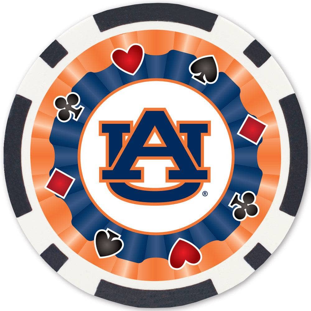 Auburn Tigers 100-Piece Poker Chip Set
