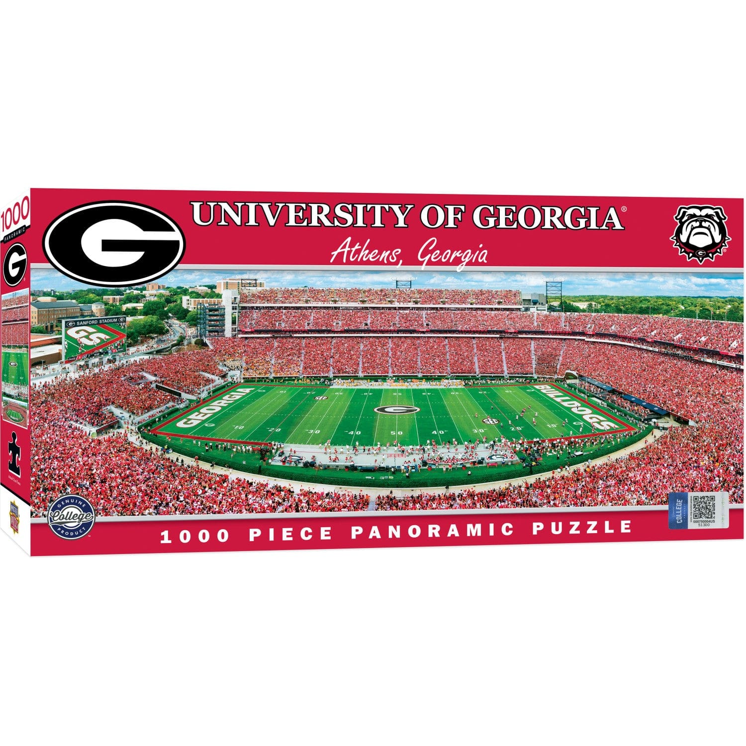Georgia Bulldogs 1000 Piece Panoramic Jigsaw Puzzle - Sports Gifts, Sports Memorabilia, Sports Collectibles, Fan Shop