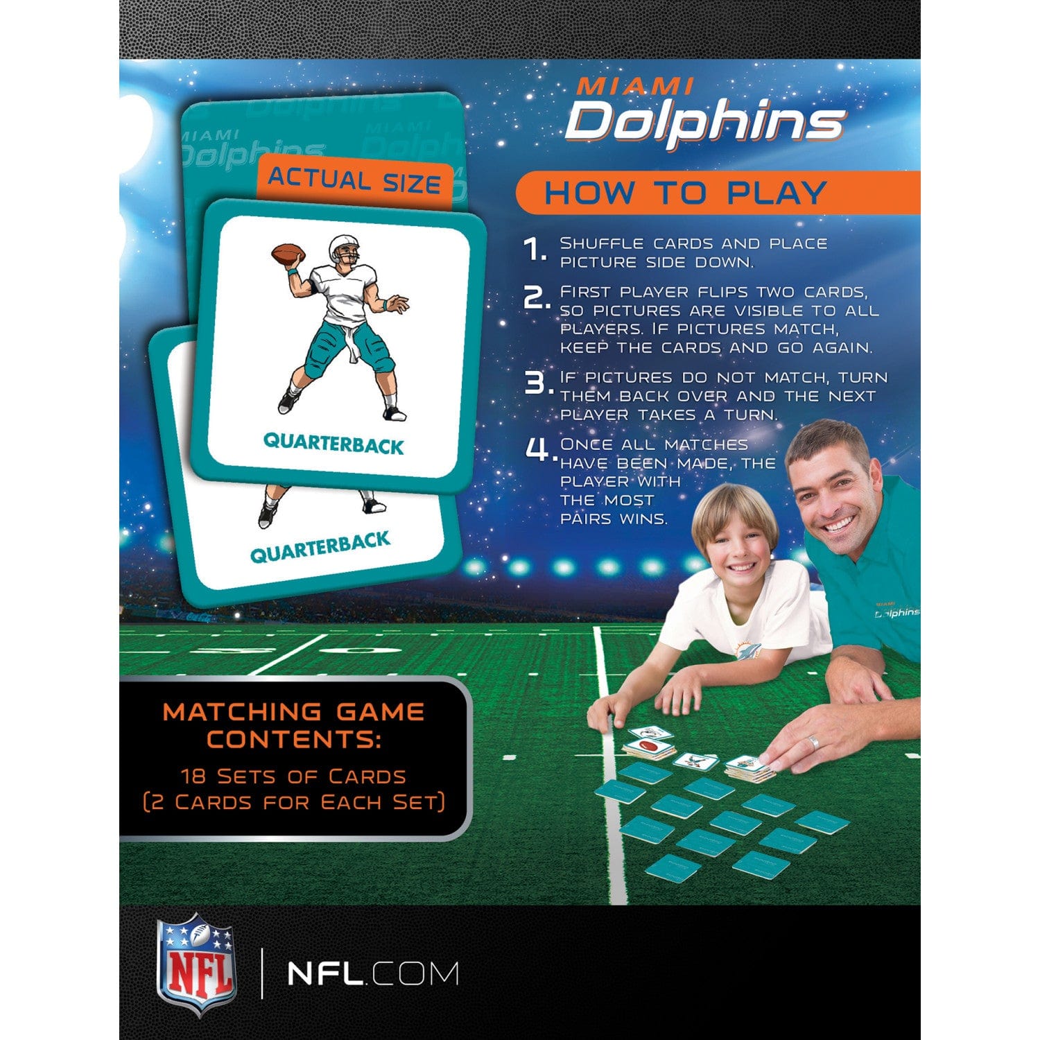 Miami Dolphins Memory Match Game - Sports Gifts, Sports Memorabilia, Sports Collectibles, Fan Shop