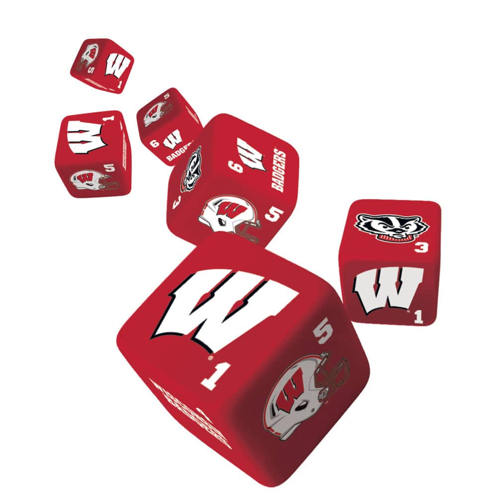 Wisconsin Badgers Official Dice Set - Sports Gifts, Sports Memorabilia, Sports Collectibles, Fan Shop