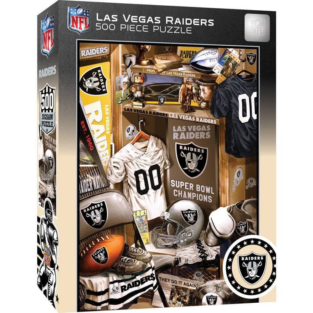 Las Vegas Raiders Locker Room 500-Piece Jigsaw Puzzle