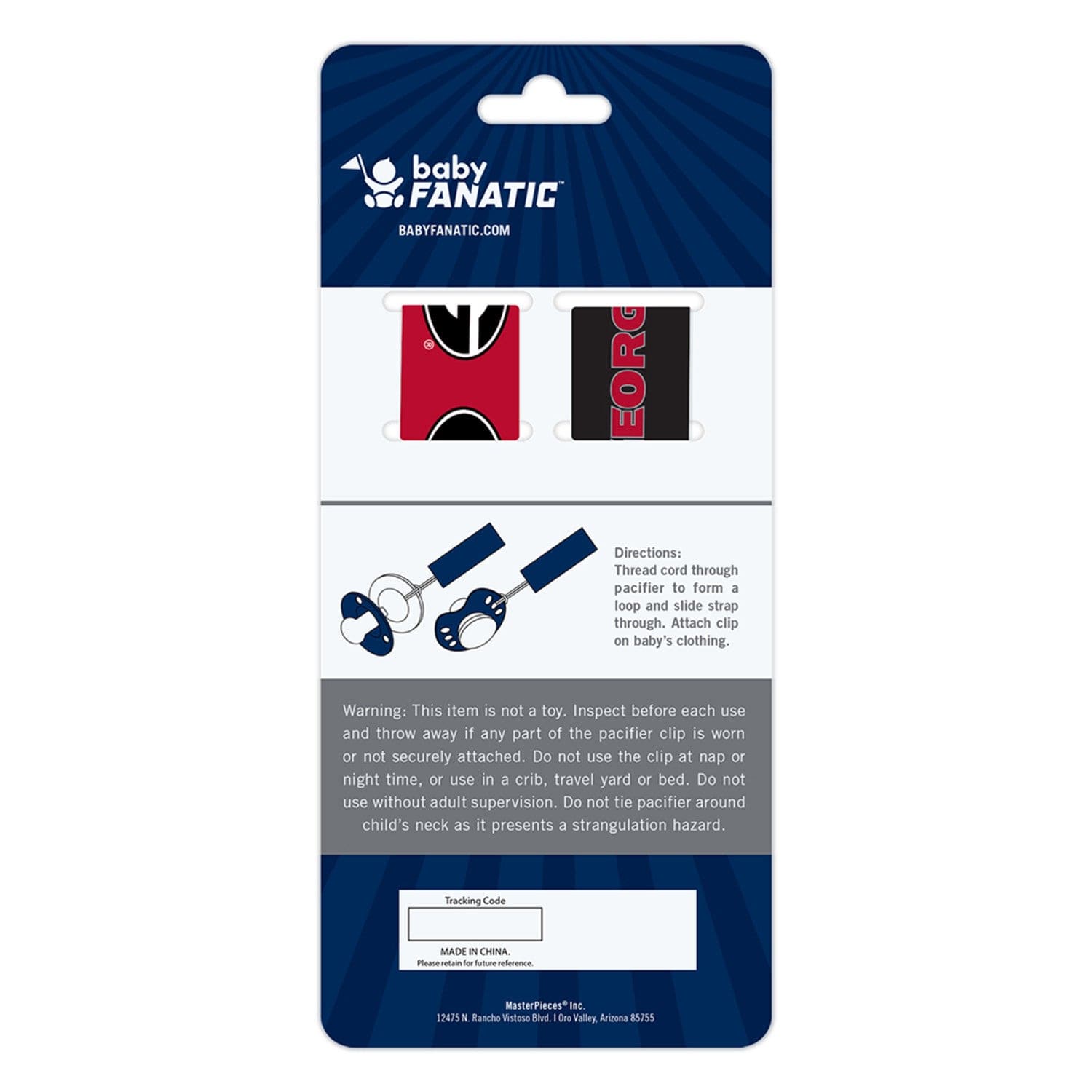 Georgia Bulldogs Pacifier Clip 2-Pack - Perfect for Little Fans