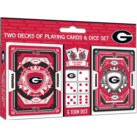 Georgia Bulldogs - 2-Pack Playing Cards & Dice Set - 757 Sports Collectibles
