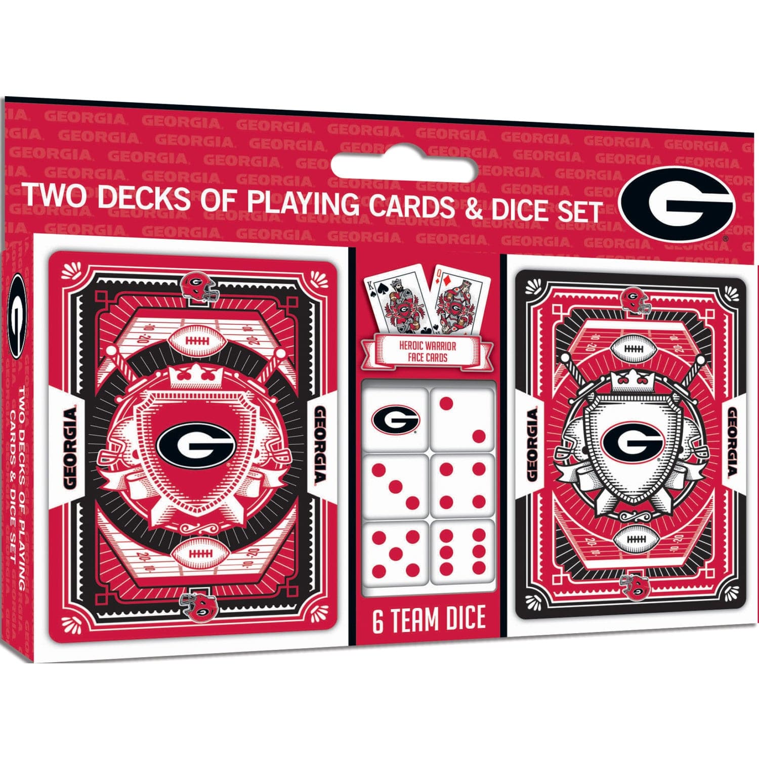 Georgia Bulldogs 2-Pack Playing Cards and Dice Set