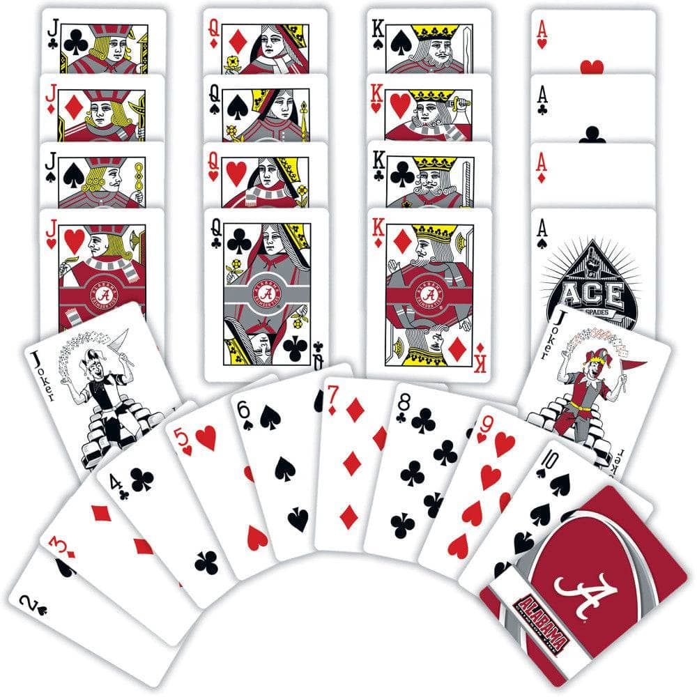 Alabama Crimson Tide 54-Card Playing Deck - Sports Gifts, Sports Memorabilia, Sports Collectibles, Fan Shop