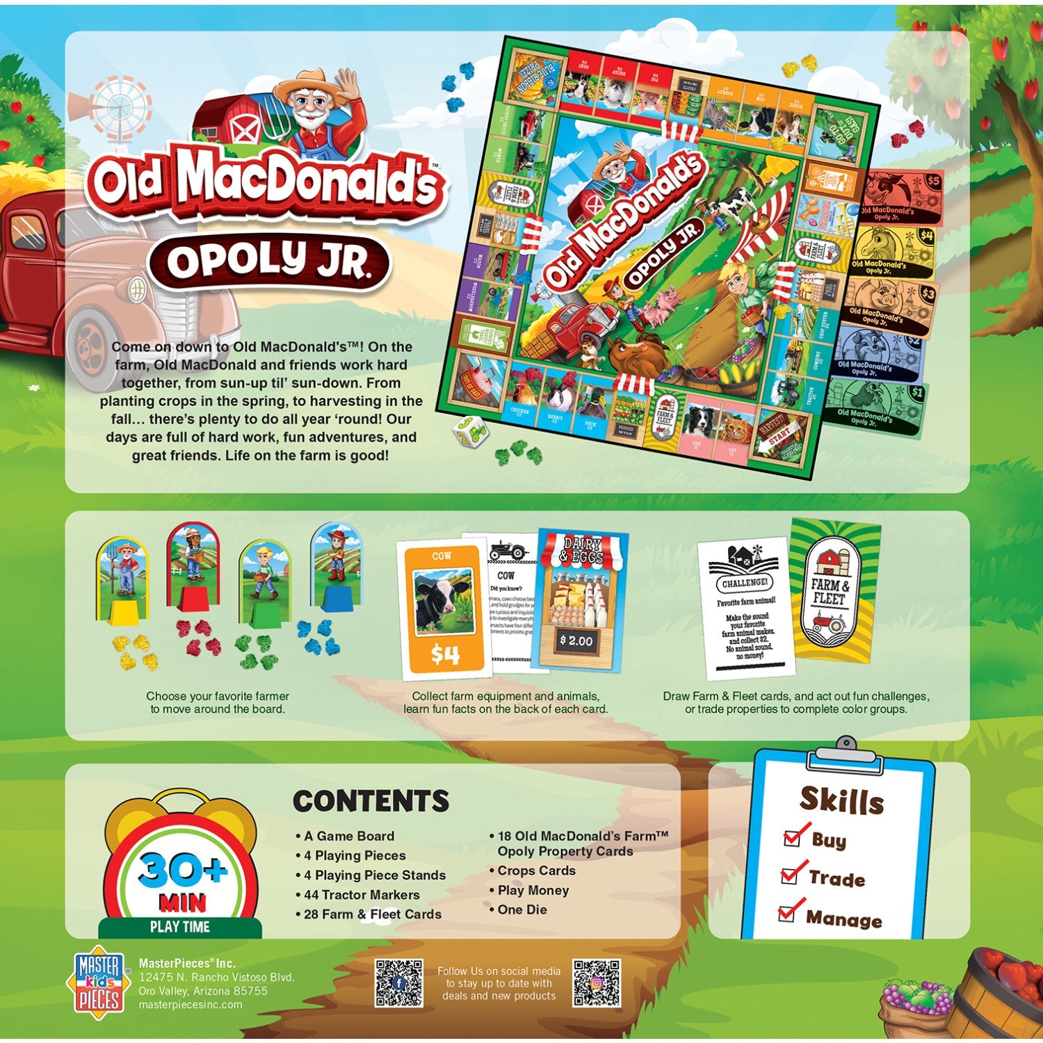 Old MacDonald's Opoly Junior - 757 Sports Collectibles