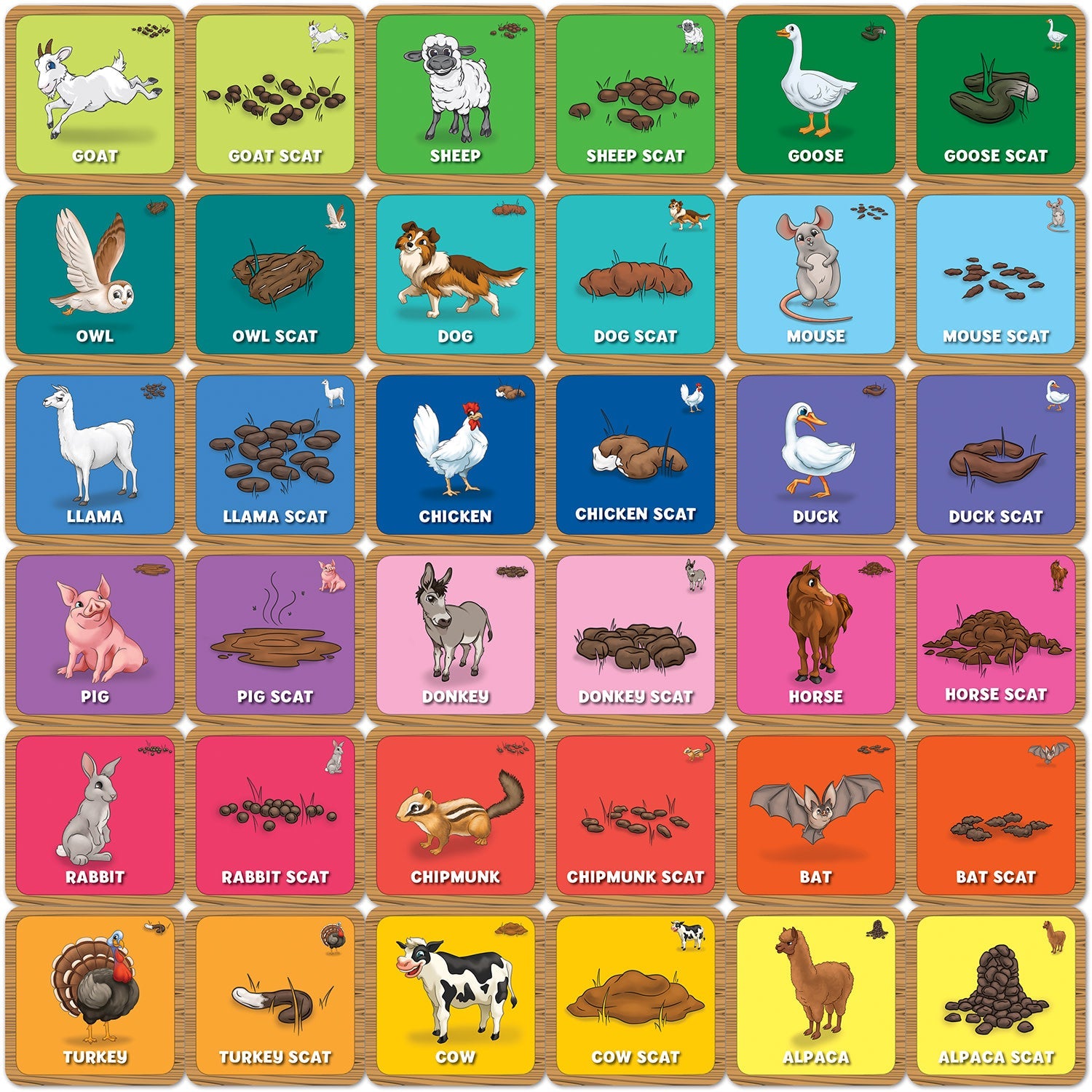 Old MacDonald's Farm - Animal Poop Matching Game - 757 Sports Collectibles