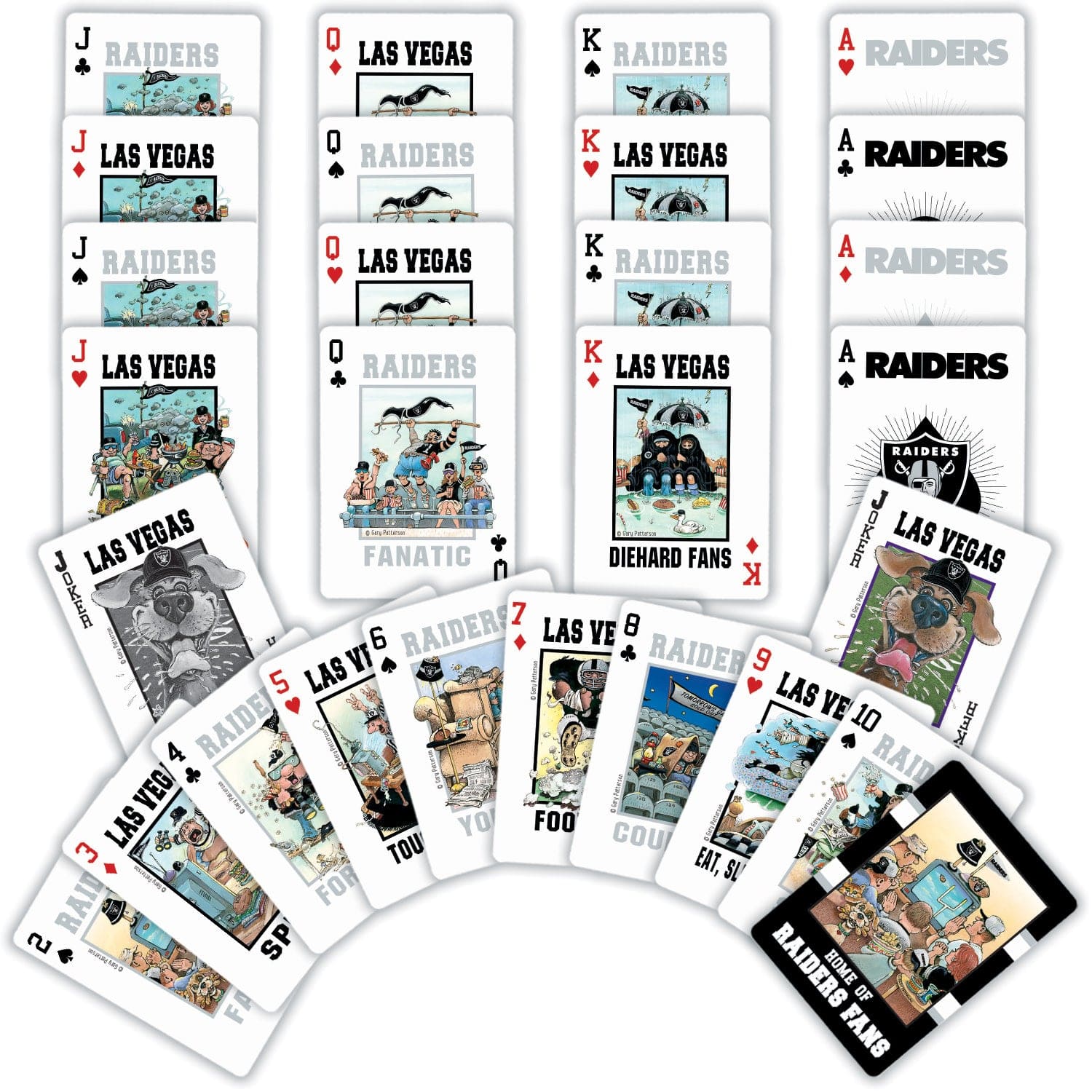 Las Vegas Raiders Fan Deck Playing Cards - 54 Card Deck for Ultimate Fans