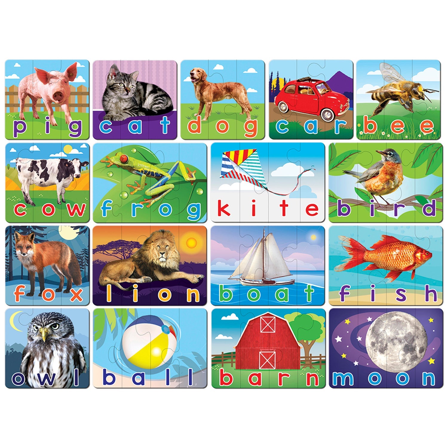 Spelling - Educational Matching Jigsaw Puzzles - 757 Sports Collectibles