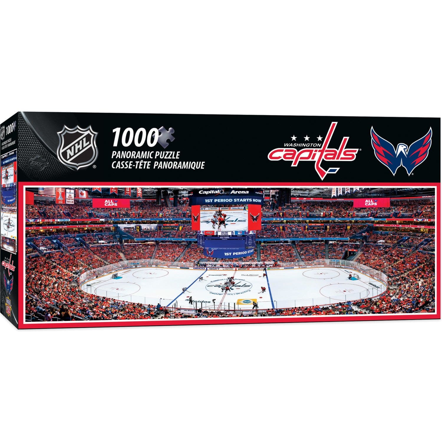Washington Capitals 1000 Piece Panoramic Jigsaw Puzzle - Sports Gifts, Sports Memorabilia, Sports Collectibles, Fan Shop
