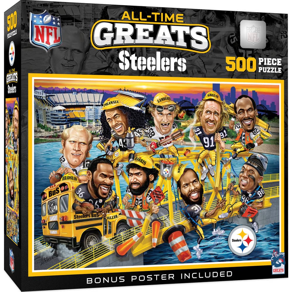 Pittsburgh Steelers Legends 500 Piece Jigsaw Puzzle - Sports Gifts, Sports Memorabilia, Sports Collectibles, Fan Shop