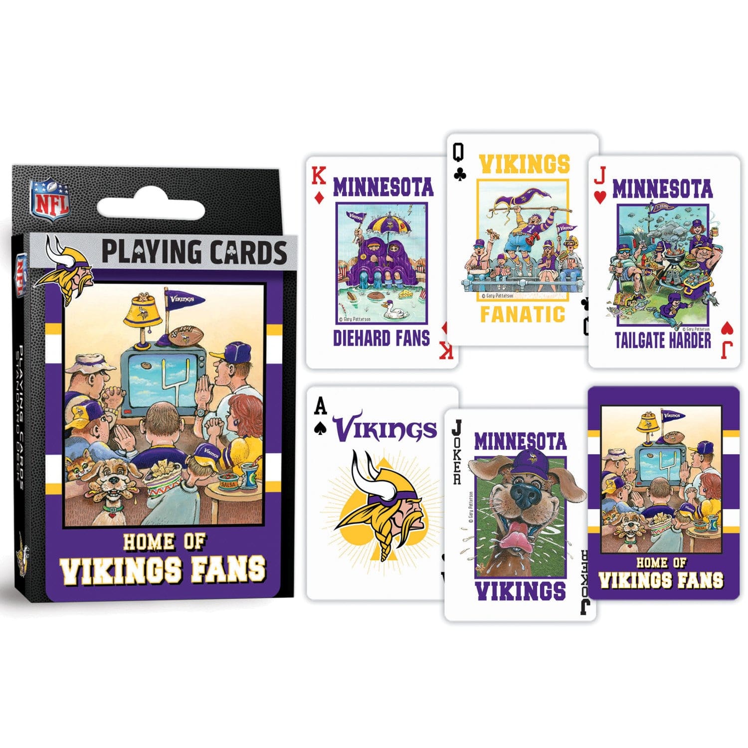 Minnesota Vikings 54-Card Fan Deck Playing Cards - Sports Gifts, Sports Memorabilia, Sports Collectibles, Fan Shop