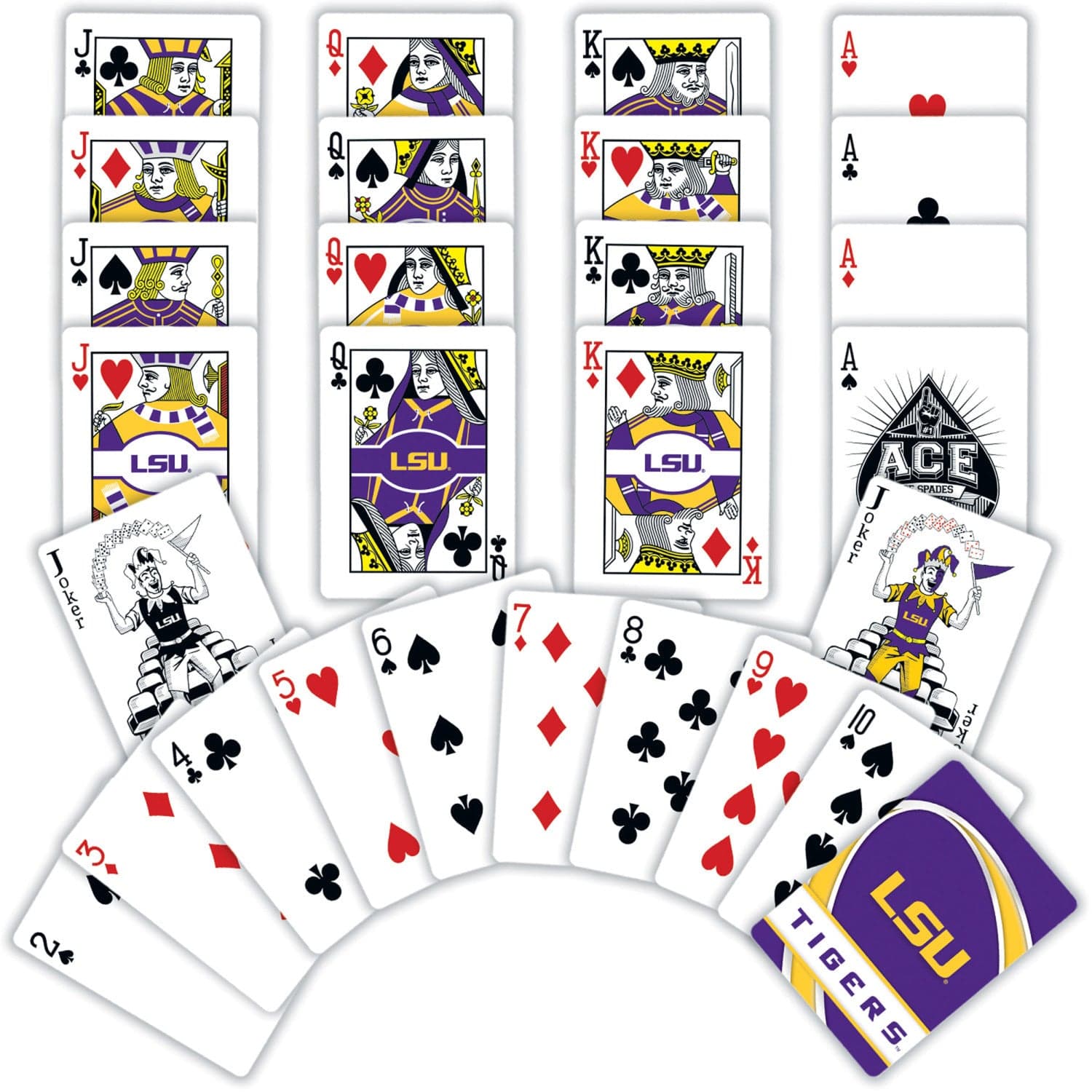 LSU Tigers 54-Card Deck Playing Cards - Sports Gifts, Sports Memorabilia, Sports Collectibles, Fan Shop