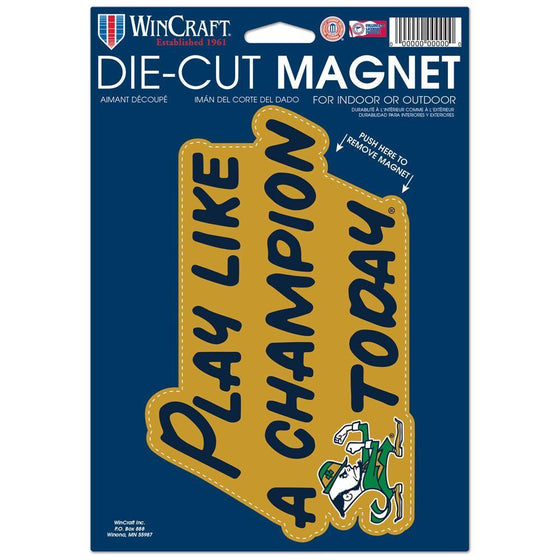 NOTRE DAME FIGHTING IRISH PLAY LIKE A CHAMPION TODAY DIE CUT MAGNET WINCRAFT ☘️ - 757 Sports Collectibles