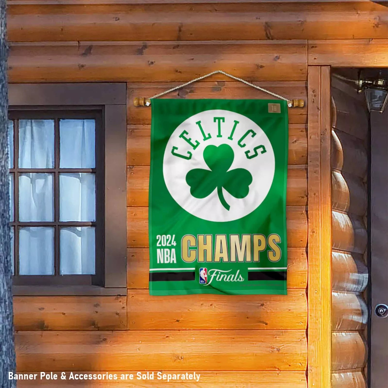 Boston Celtics 2024 NBA Champions House Flag Banner - Sports Collectibles, Sports Memorabilia, Sports Fan Shop, Sports Gifts
