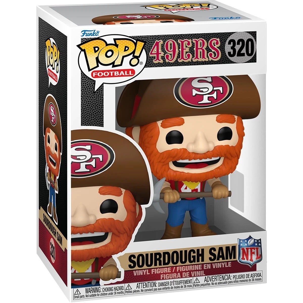 NFL Mascots 49ers Sourdough Sam POP Figure #320 Football Funko New! - Sports Gifts, Sports Memorabilia, Sports Collectibles, Fan Shop