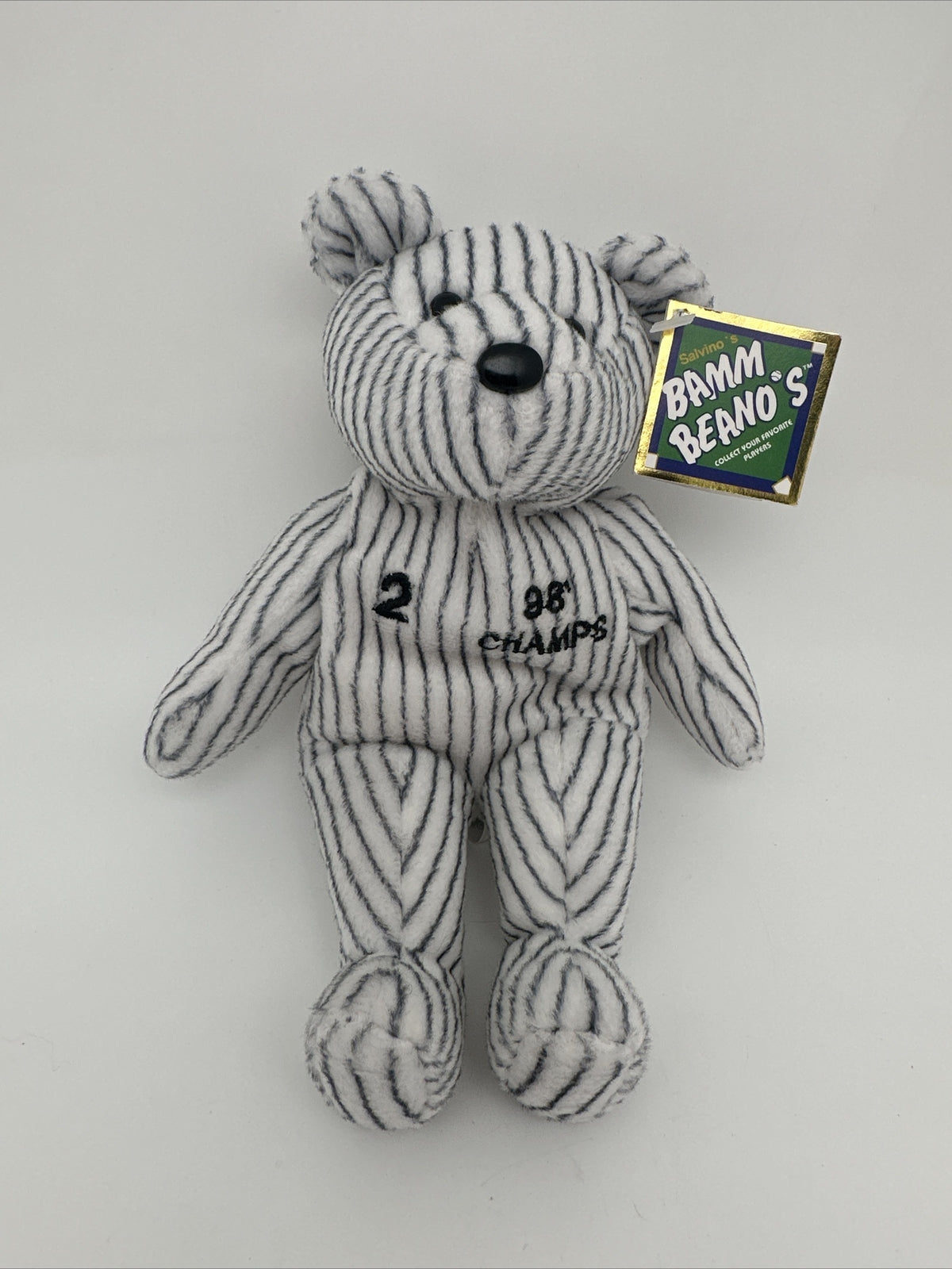 DEREK JETER #2 SALVINOS BAMM BEANOS NY YANKEES BEANIE 1998 CHAMPS W/ Tags - Sports Gifts, Sports Memorabilia, Sports Collectibles, Fan Shop