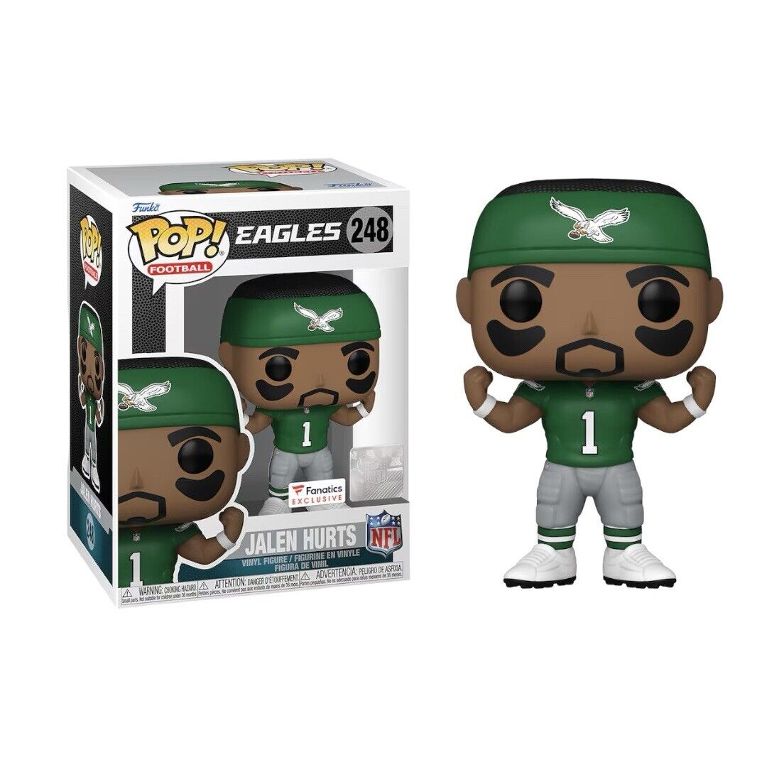 NFL Jalen Hurts #248 Philadelphia Eagles Fanatics Exclusive Pop Vinyl Figure - Sports Collectibles, Sports Memorabilia, Sports Fan Shop, Sports Gifts