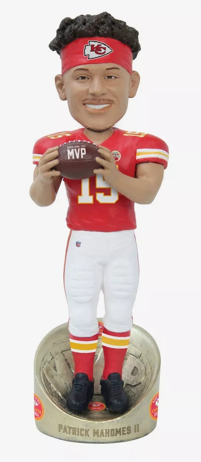Patrick Mahomes (Kansas City Chiefs) Super Bowl LVII Champs 10" MVP Bobblehead FOCO - Sports Collectibles, Sports Memorabilia, Sports Fan Shop, Sports Gifts
