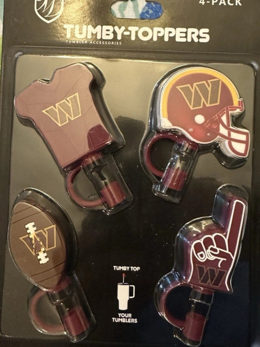 The Memory Company Washington Commanders 4-Pack Tumby Toppers - Sports Gifts, Sports Memorabilia, Sports Collectibles, Fan Shop