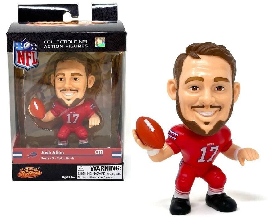 Josh Allen (Buffalo Bills) (Color Rush) NFL Big Shot Ballers 5" Figure - Sports Gifts, Sports Memorabilia, Sports Collectibles, Fan Shop