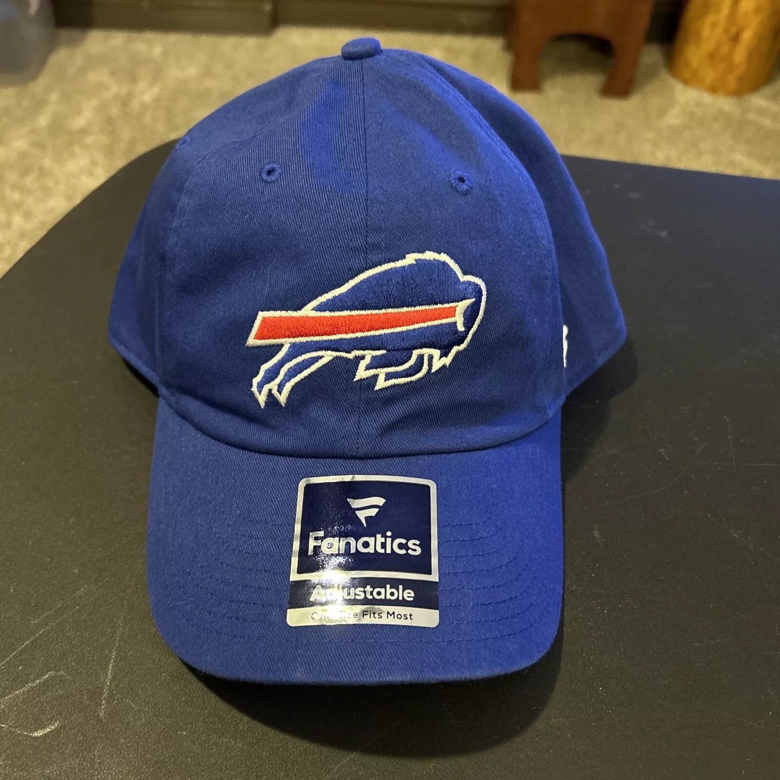 Buffalo Bills Fanatics Fundamental Trucker Adjustable Hat Logo Strapback Hat - Sports Collectibles, Sports Memorabilia, Sports Fan Shop, Sports Gifts