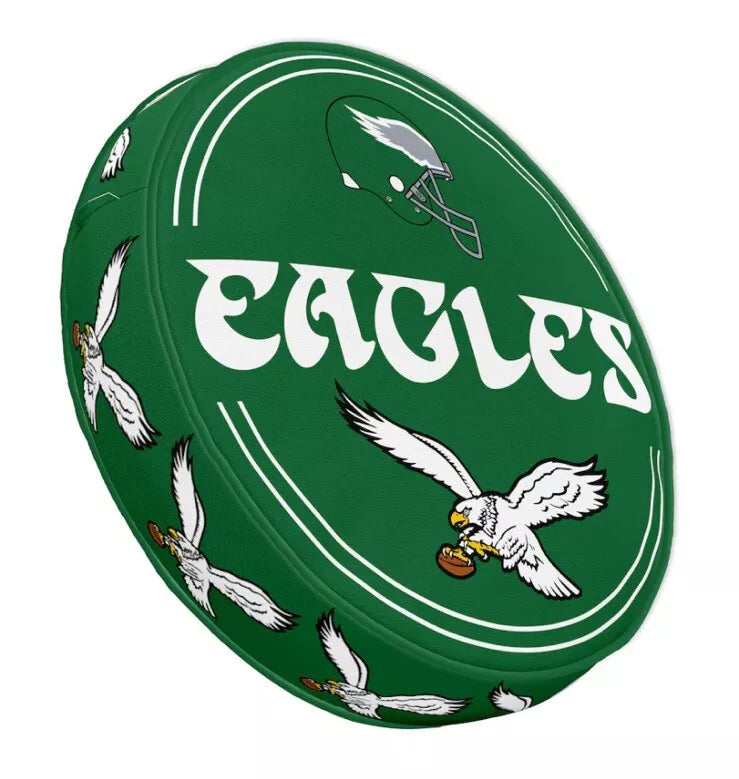 Philadelphia Eagles RETRO KELLY GREEN NFL 15" Circle Plushlete Throw Pillow - Sports Collectibles, Sports Memorabilia, Sports Fan Shop, Sports Gifts