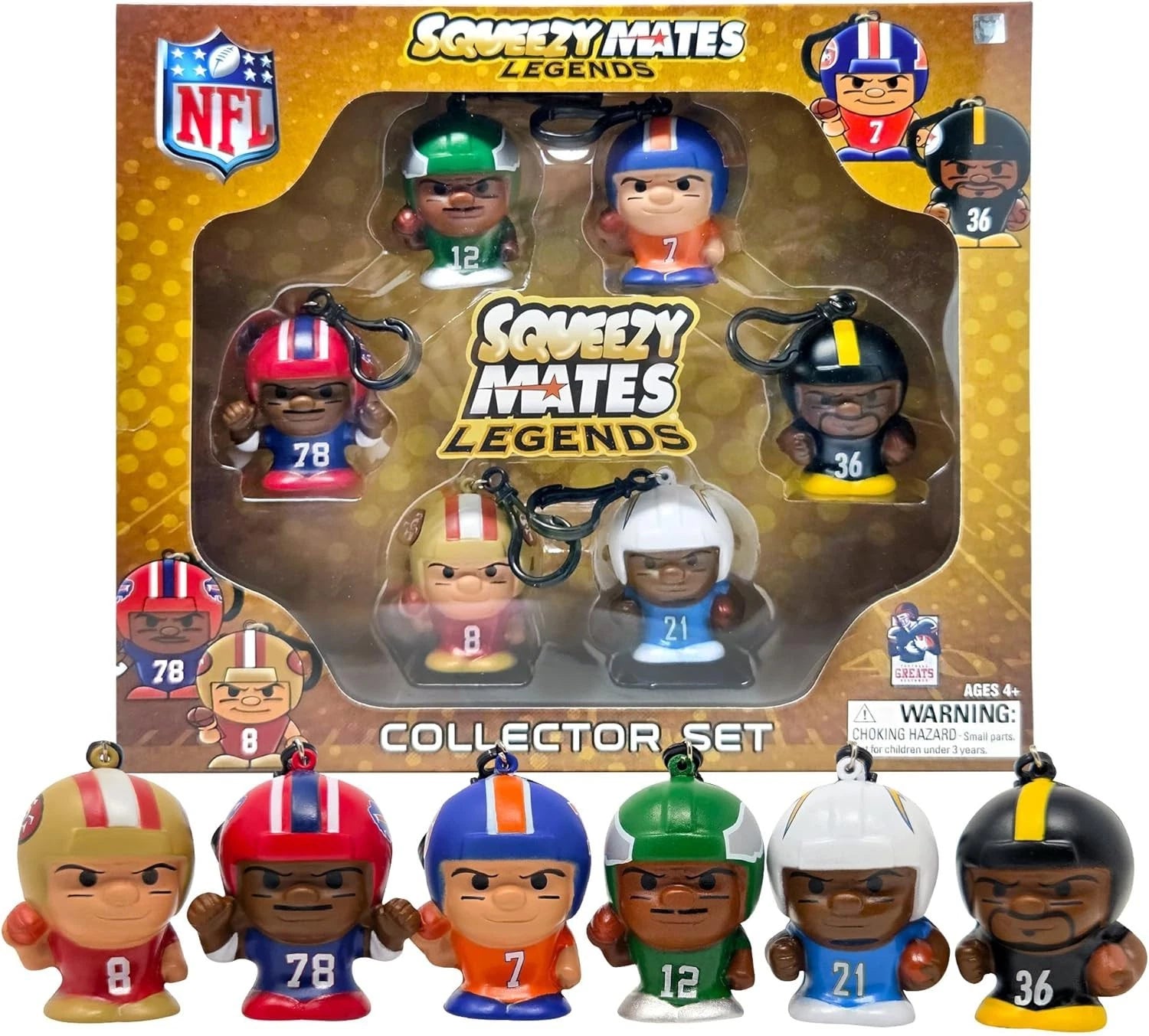 NFL Squeezy Mates Series 3 Football Legends Gift Set